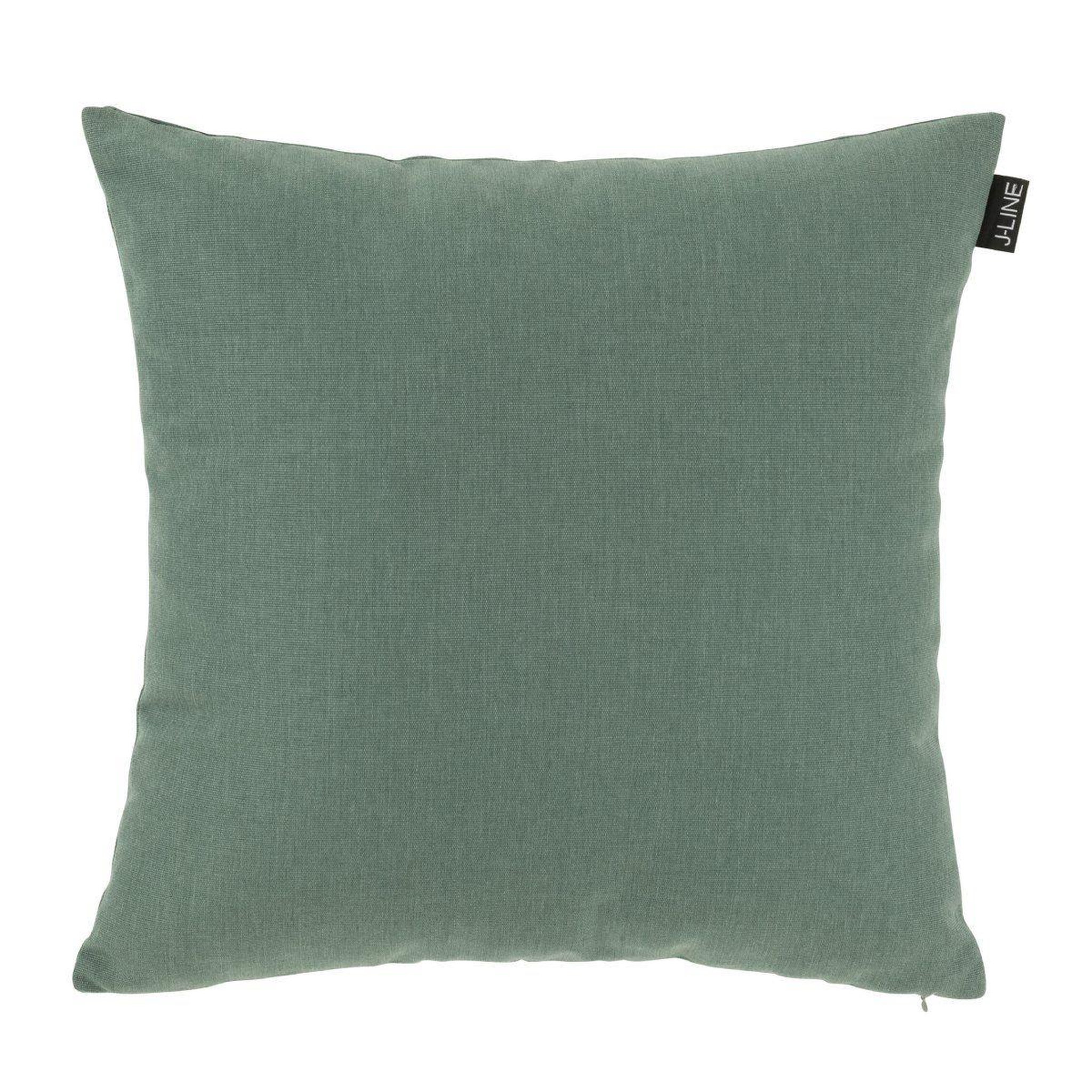 J-LINE Coussin déco  poly  50x50cm vert