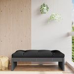 VIDAXL Repose-pied de jardin 120x80 cm gris bois de pin massif