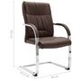 Voir la diapositive 6 : VIDAXL Chaise de bureau cantilever Marron Similicuir