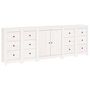 Voir la diapositive 2 : VIDAXL Buffet Blanc 230x35x80 cm Bois massif de pin