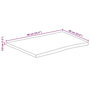 Voir la diapositive 6 : VIDAXL Dessus de table 90x60x3,8 cm bord vivant bois massif manguier
