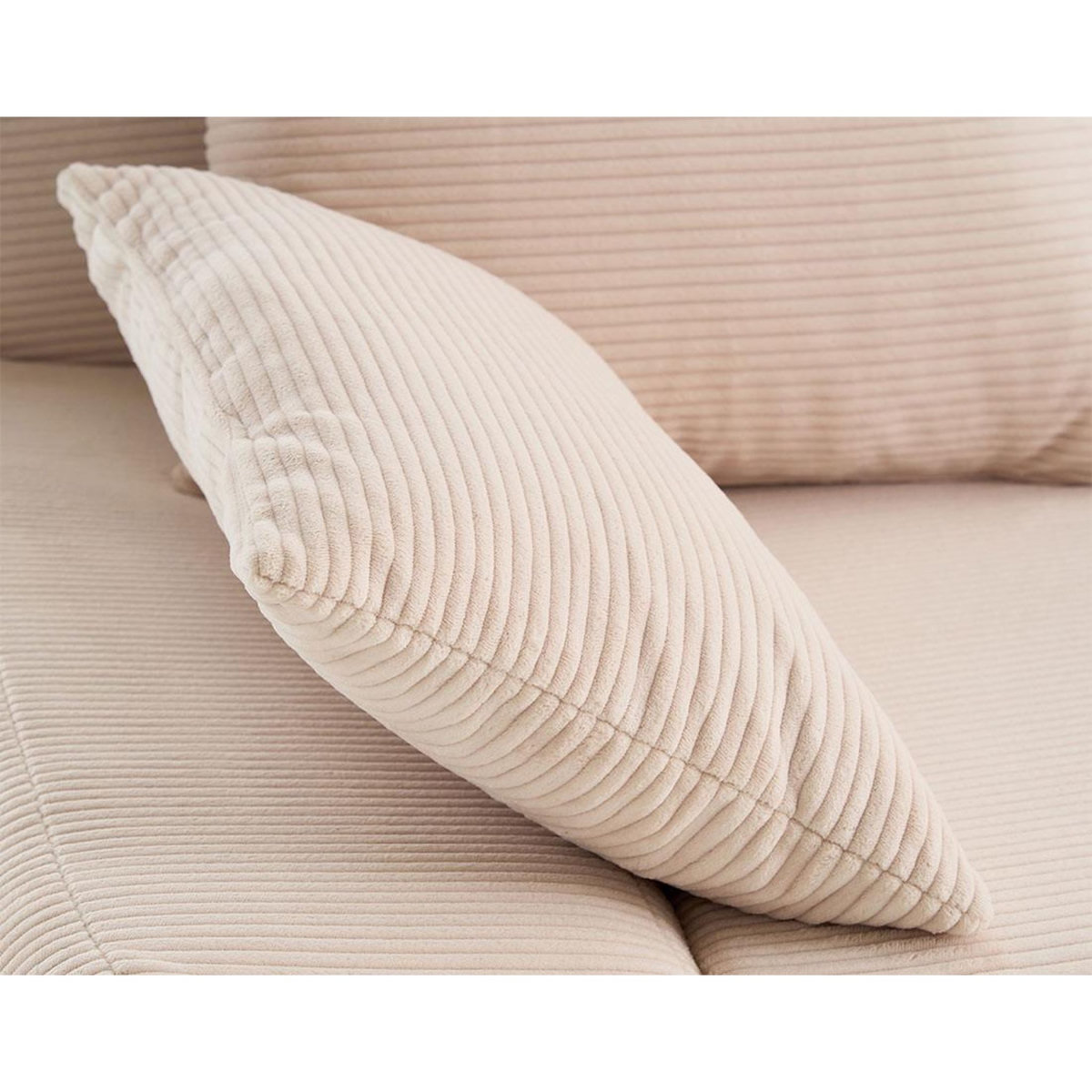 BEST MOBILIER Larson - canapé droit 3 places convertible avec coffre en velours côtelé