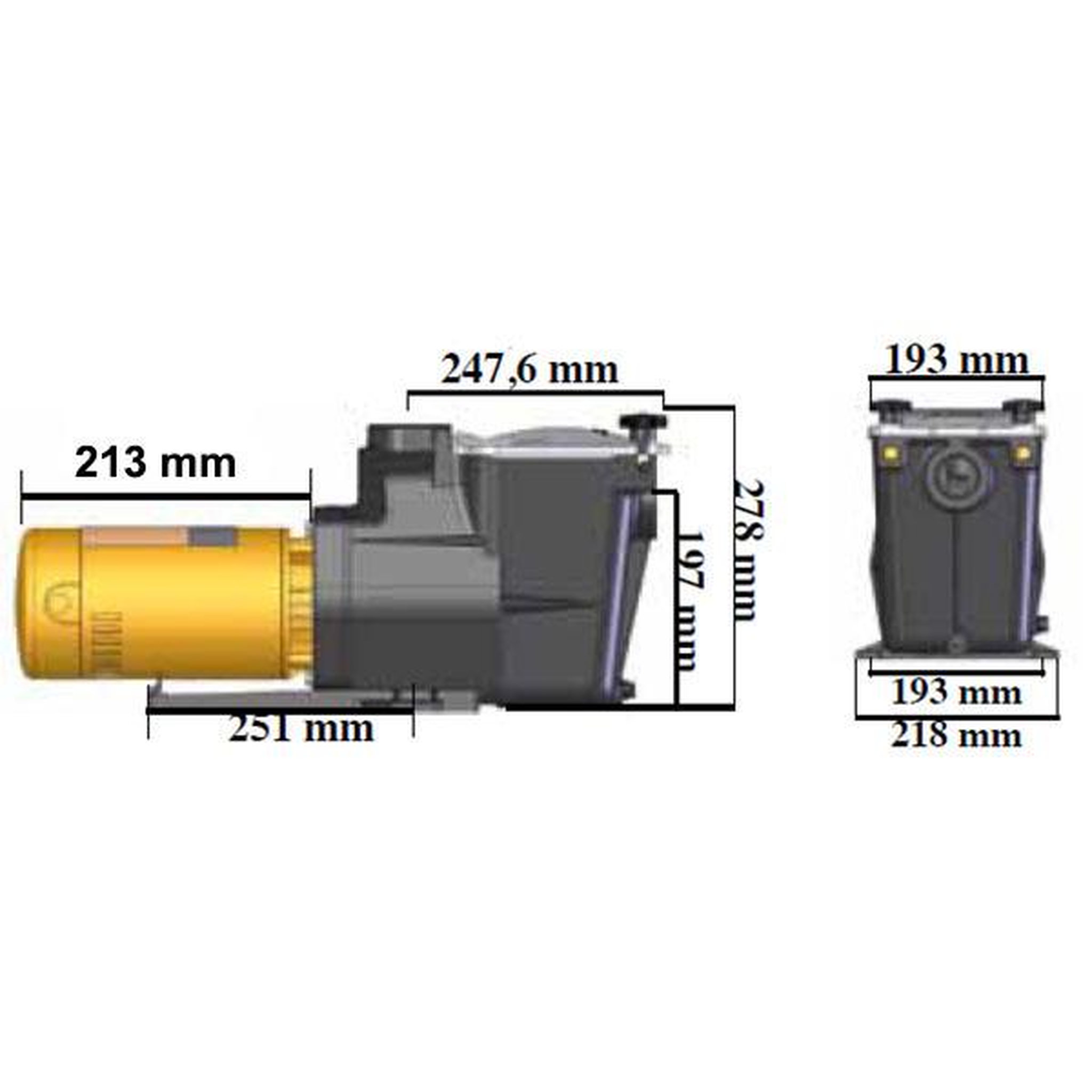 Voir la diapositive 3 : Hayward Pompe à filtration 0,75 cv, 12.5 m3/h mono 2 - sp2608xe111