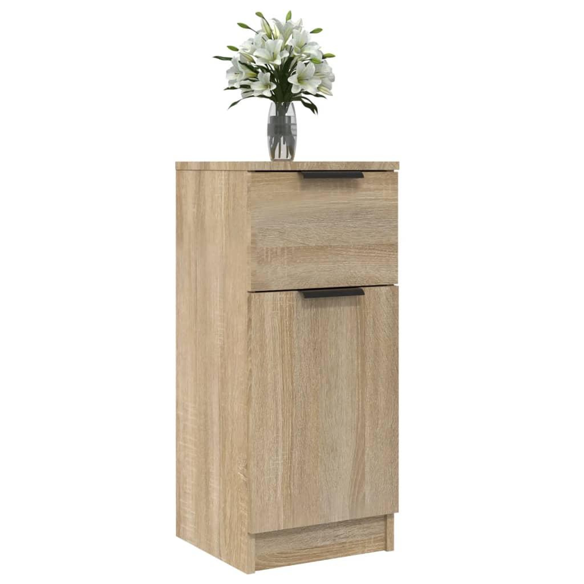 Voir la diapositive 4 : VIDAXL Buffets 2 pcs Chene Sonoma 30x30x70 cm Bois d'ingenierie