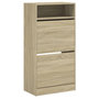Voir la diapositive 4 : VIDAXL Armoire a chaussures chene sonoma 60x34x116cm Bois d'ingenierie