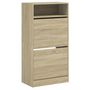Voir la diapositive 4 : VIDAXL Armoire a chaussures chene sonoma 60x34x116cm Bois d'ingenierie