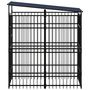 Voir la diapositive 3 : VIDAXL Chenil d'exterieur avec toit pour chiens Acier 1,84 m²