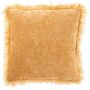 Voir la diapositive 1 : Paris Prix Coussin Déco  Franges  45x45cm Jaune Ocre
