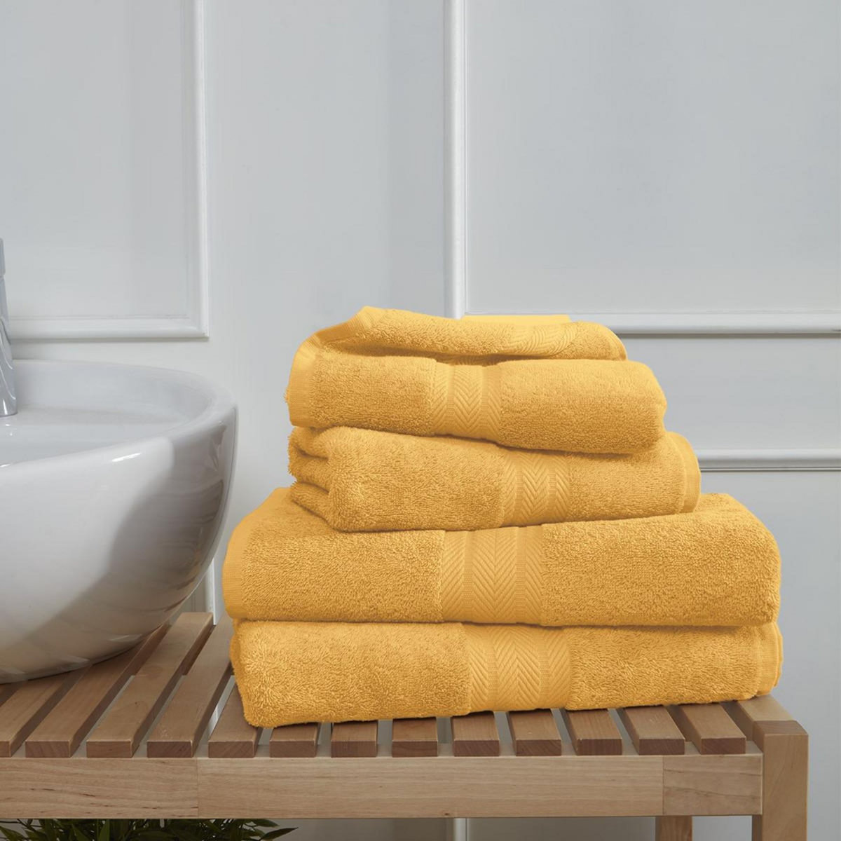 Sensei Maison Ensemble de bain 4 pièces (2 draps de bain + 2 serviettes de toilette) LUXURY
