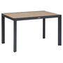 Voir la diapositive 1 : HESPERIDE Table de jardin fixe en aluminium effet bois 4 places EVASION