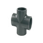 Voir la diapositive 2 : JARDIDECO Croix PVC pression 90° femelle Ø 63 mm - Fitt