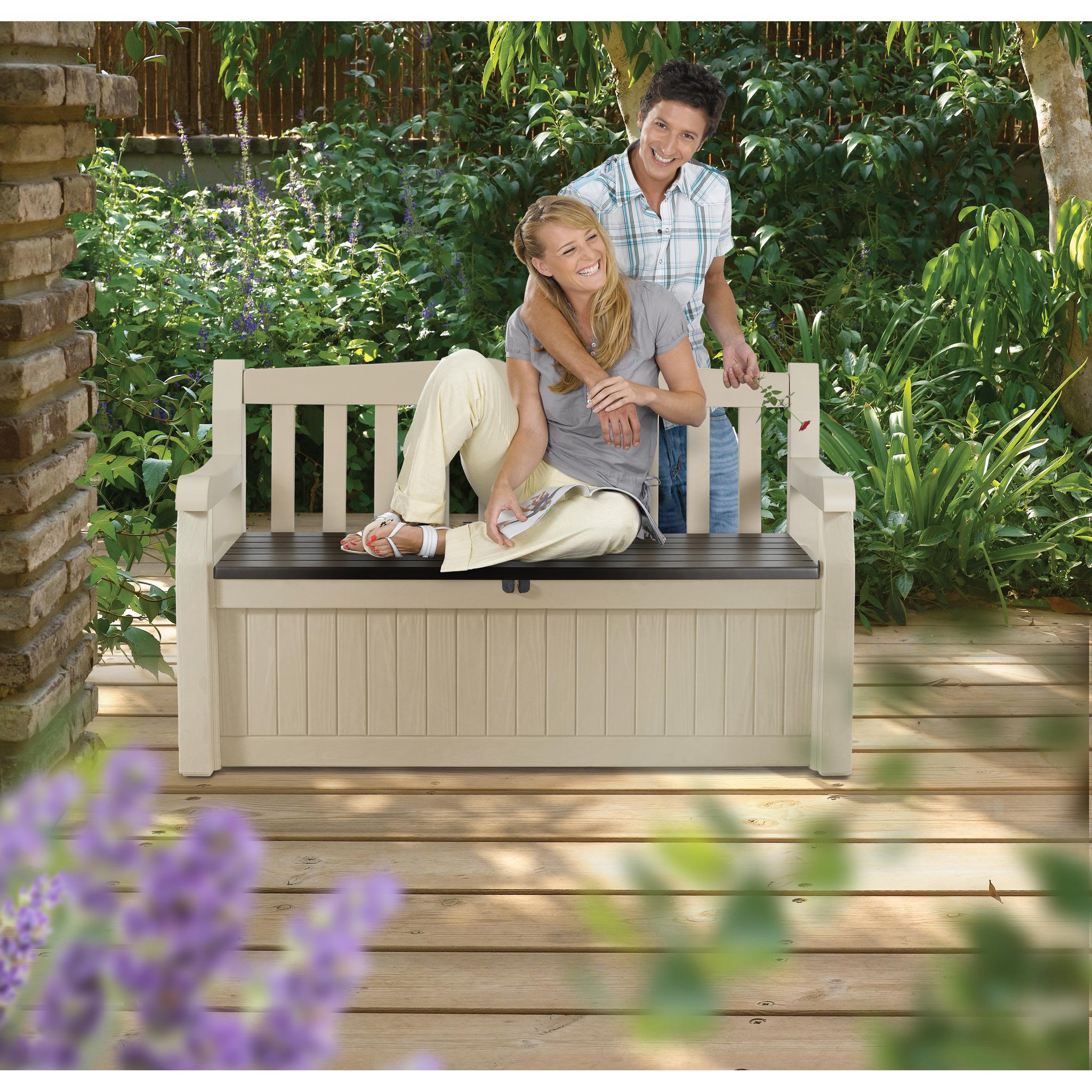 Voir la diapositive 3 : KETER Banc coffre de jardin en résine 265 litres
