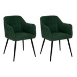 ATMOSPHERA Lot de 2 Chaises Fauteuils  Visoca  83cm Vert Cèdre