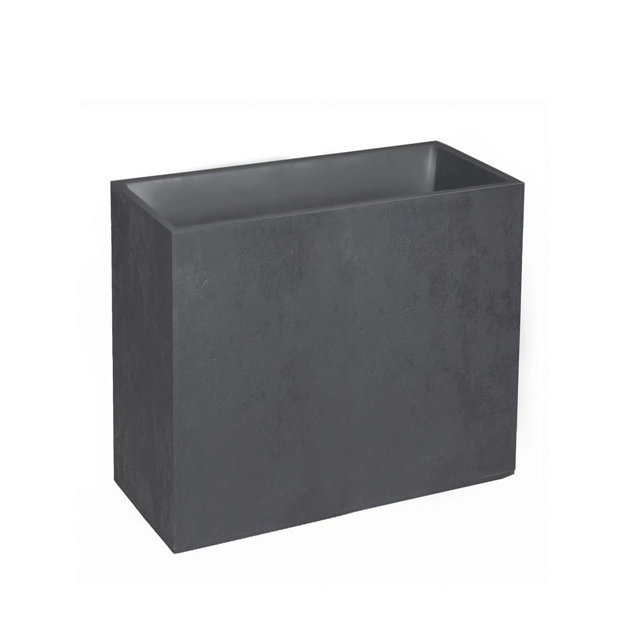 Eda Jardinière muret basalt décor béton 116 l - gris anthracite - eda