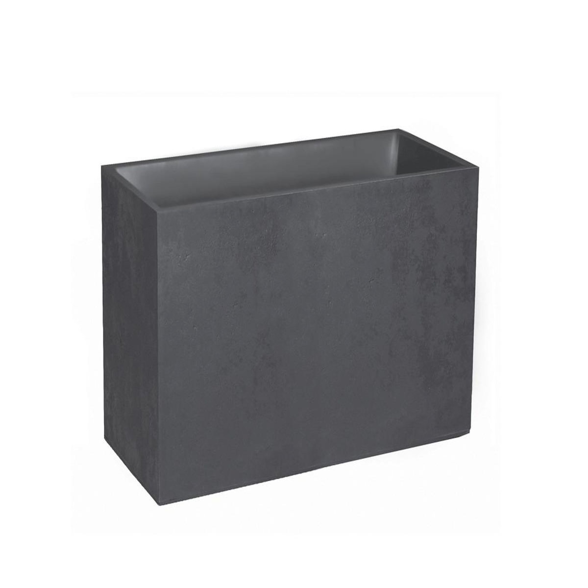 Eda Jardinière Muret Basalt Décor béton 116 L - Gris anthracite - Eda