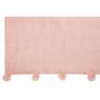 Voir la diapositive 2 : Paris Prix Plaid Déco à Pompons  Polyes  130x170cm Rose Bébé