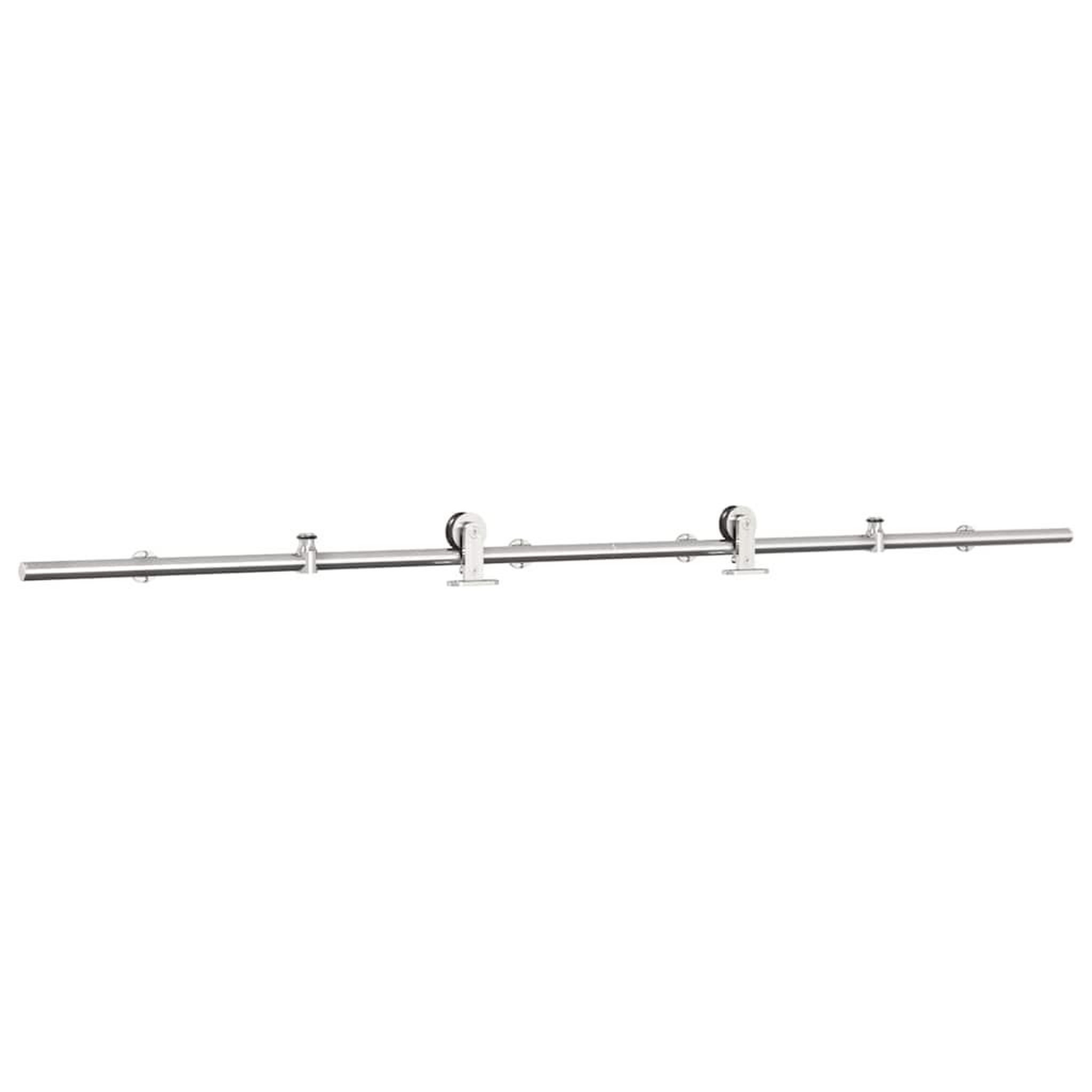 Voir la diapositive 5 : VIDAXL Kit fixation porte coulissante 200 cm Acier inoxydable Argente