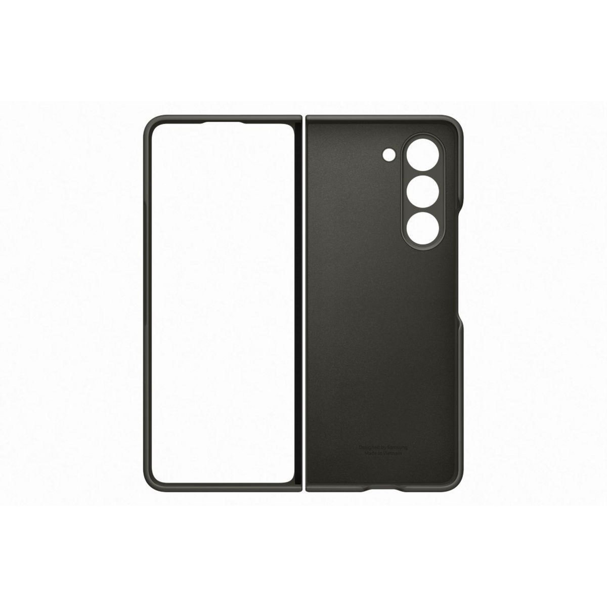 Samsung Coque Z Fold 5 Simili Cuir Graphite