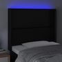 Voir la diapositive 4 : VIDAXL Tete de lit a LED Noir 103x16x118/128 cm Similicuir