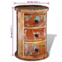 Voir la diapositive 6 : VIDAXL Armoire avec 3 tiroirs Bois de recuperation massif