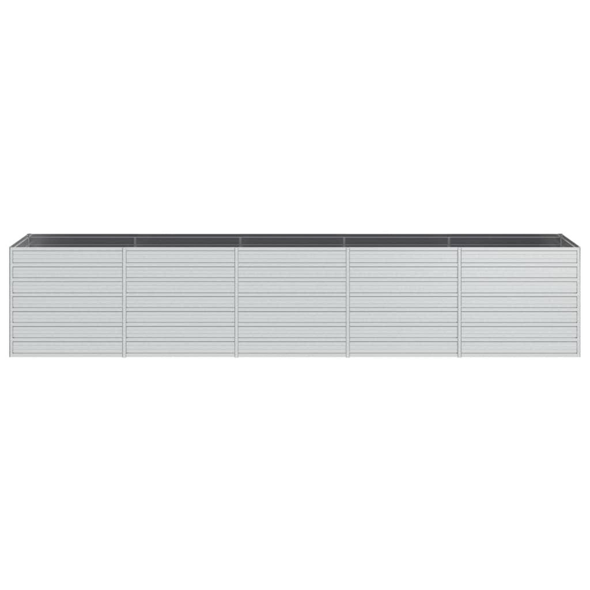 Voir la diapositive 4 : VIDAXL Lit sureleve de jardin 400x80x77 cm Acier galvanise Argente