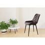 Voir la diapositive 3 : Paris Prix Lot de 2 Chaises Design  Cecil  81cm Violet Foncé