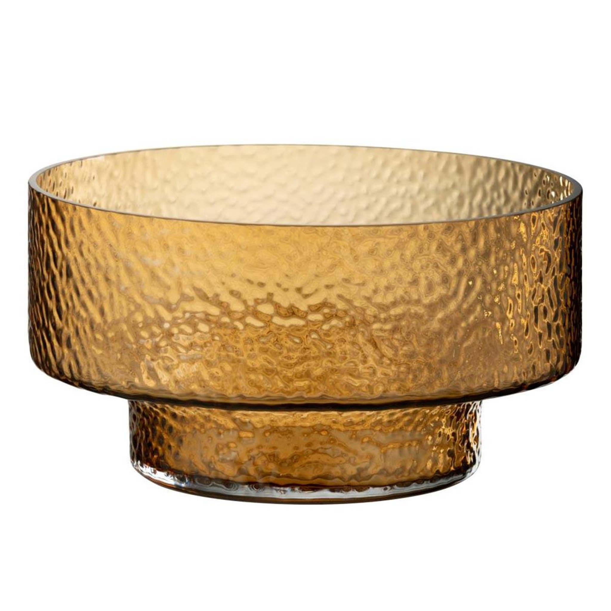 J-LINE Vase design en verre  betty  15cm marron