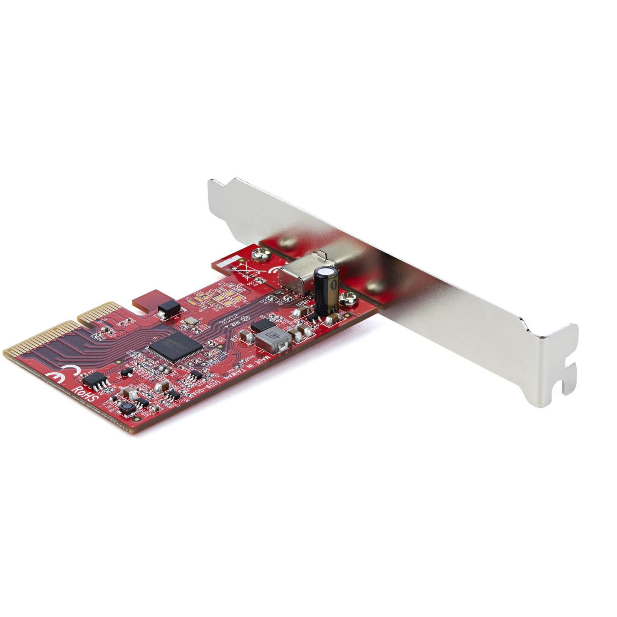 Voir la diapositive 3 : Startech Startech.com carte pcie 1 port usb 3.2 gen 2x2 - carte contrôleur usb-c superspeed 20gbps pci express 3.0 x 4 - carte adaptateur pcie usb type-c additionnelle - carte extension - windows & linux