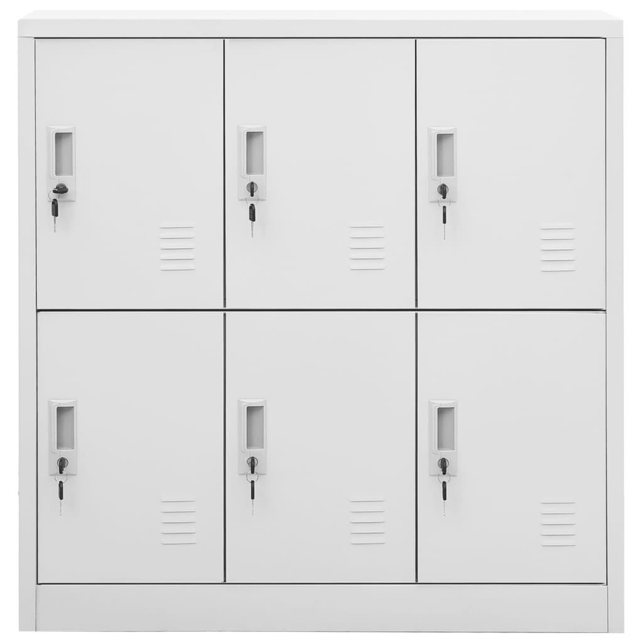 Voir la diapositive 2 : VIDAXL Armoire a casiers Gris clair 90x45x92,5 cm Acier