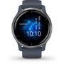 Voir la diapositive 2 : GARMIN Montre sport Venu 2 Silver avec bracelet bleu gris