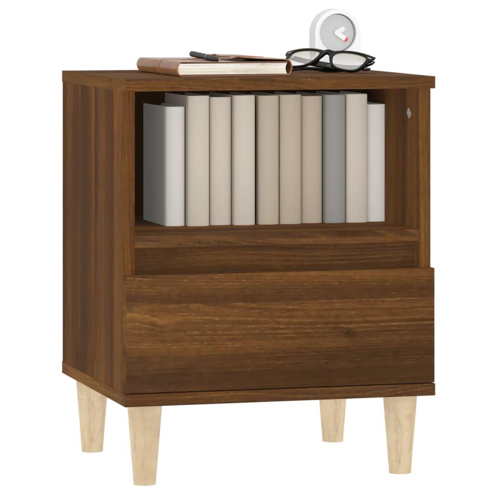 Voir la diapositive 4 : VIDAXL Table de chevet Chene marron 40x35x50 cm