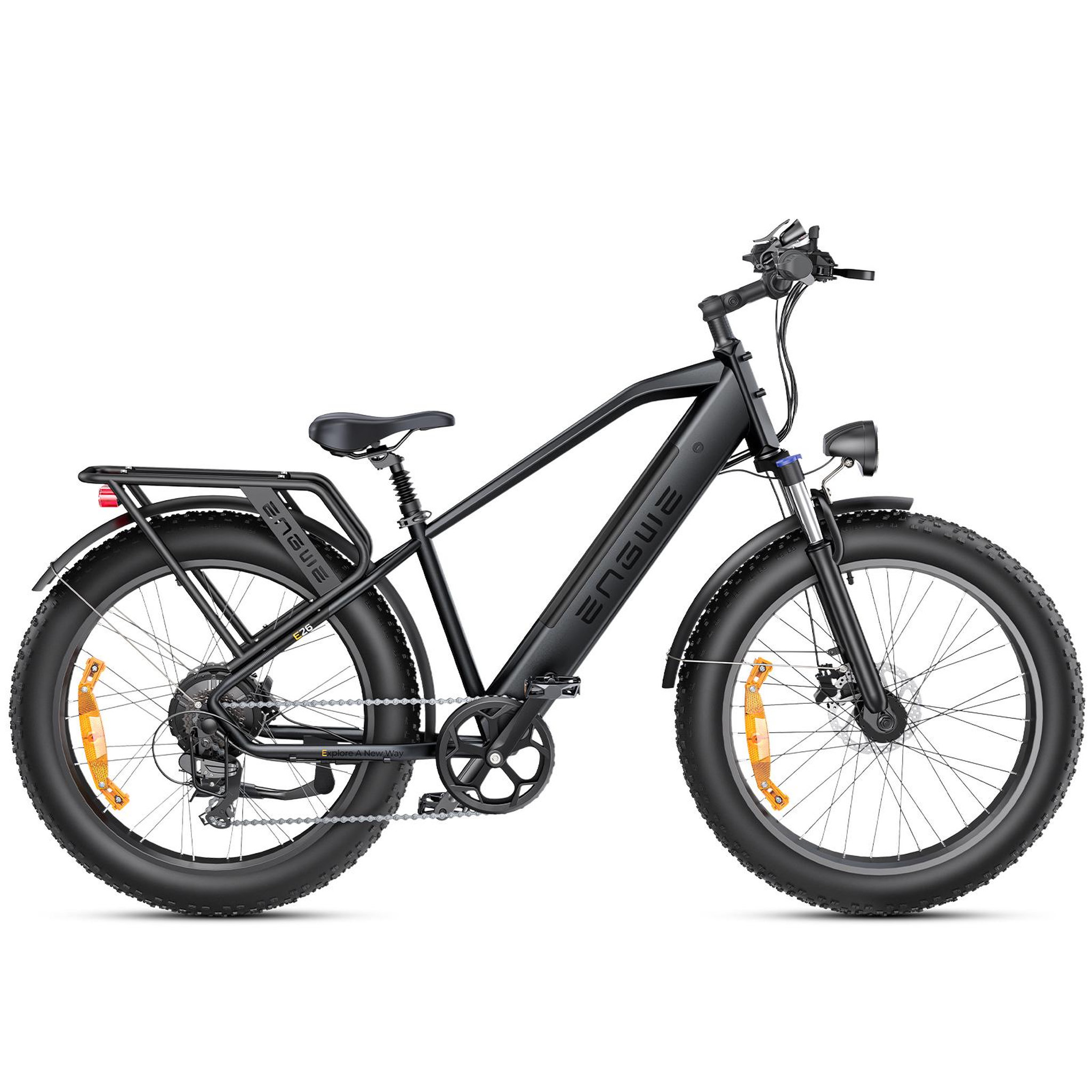 ENGWE Vélo électrique tout-terrain ENGWE E26 à gros pneus, 250 W, 48 V, 16 Ah. Coloris disponibles : Jaune, Noir, Vert