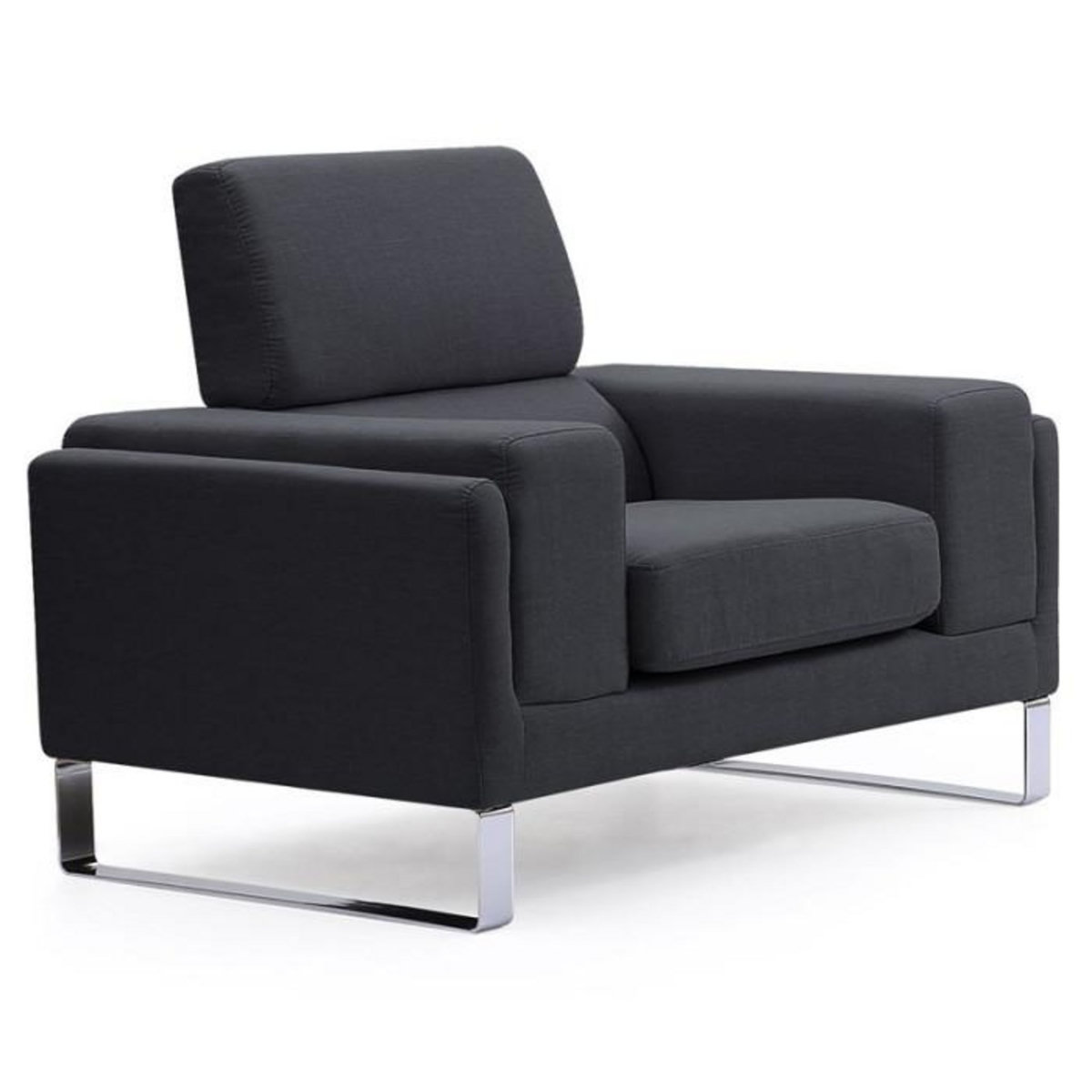 Paris Prix Fauteuil en Tissu  Ezekiel  104cm Noir