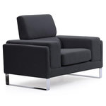 Paris Prix Fauteuil en Tissu  Ezekiel  104cm Noir