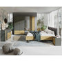 Voir la diapositive 1 : BEST MOBILIER Nicosie - lot de 2 tables de chevet - effet bois et gris - 44 cm