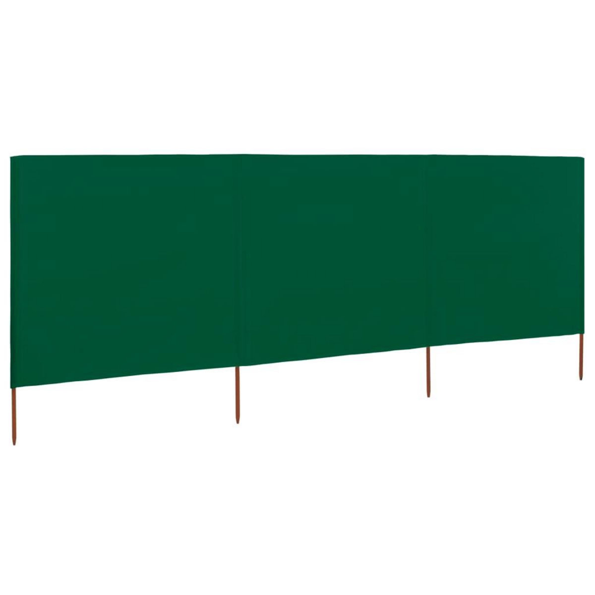 VIDAXL Paravent 3 panneaux Tissu 400 x 160 cm Vert