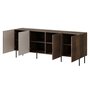 Voir la diapositive 2 : BEST MOBILIER Franco - buffet bas - effet bois - 4 portes - 200 cm