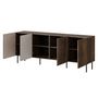 Voir la diapositive 2 : BEST MOBILIER Franco - buffet bas - effet bois - 200 cm