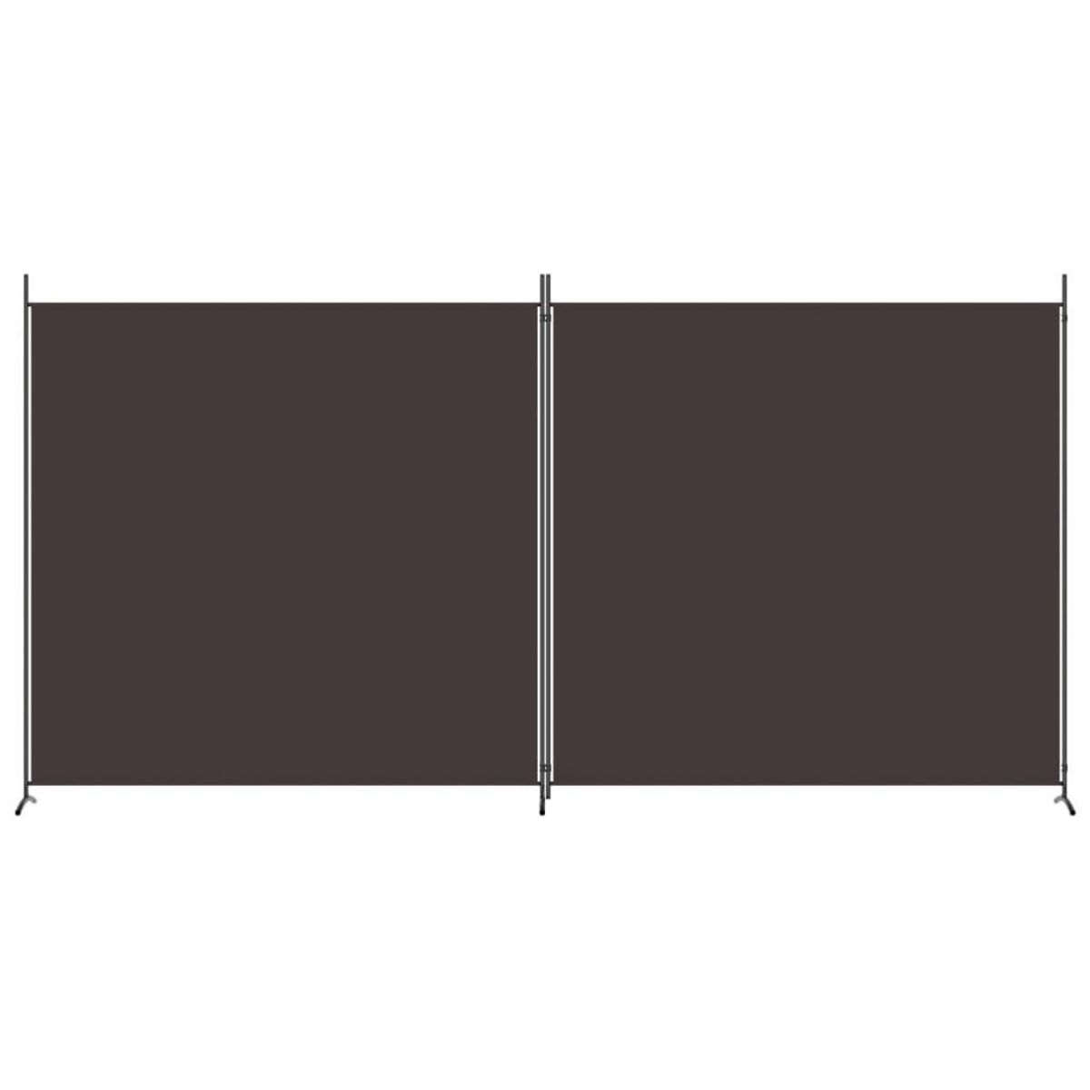 VIDAXL Cloison de separation 2 panneaux Marron 348x180 cm Tissu