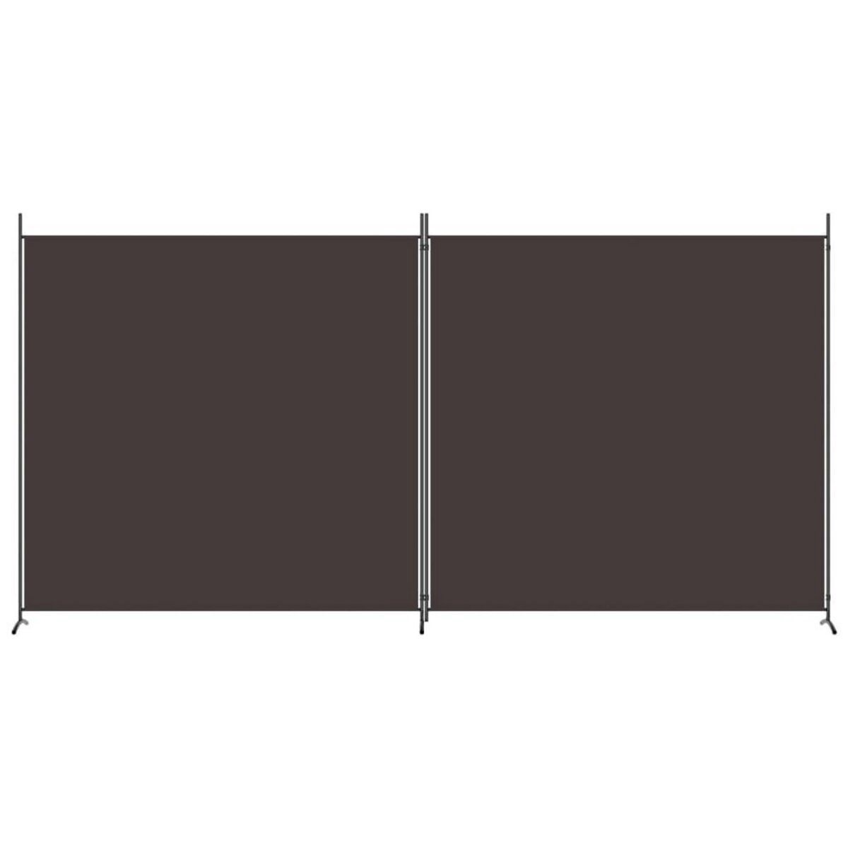 VIDAXL Cloison de separation 2 panneaux Marron 348x180 cm Tissu