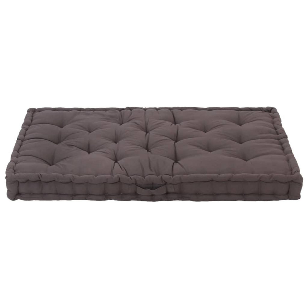 VIDAXL Coussin de plancher de palette Coton 120x80x10 cm Anthracite