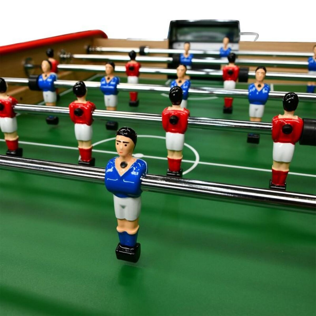 PLAY4FUN Baby-foot CLASSIC type Bistrot - 151 x 77 x 91 cm - Table de Baby-foot avec barres télescopiques et Balles Lièges Inclus