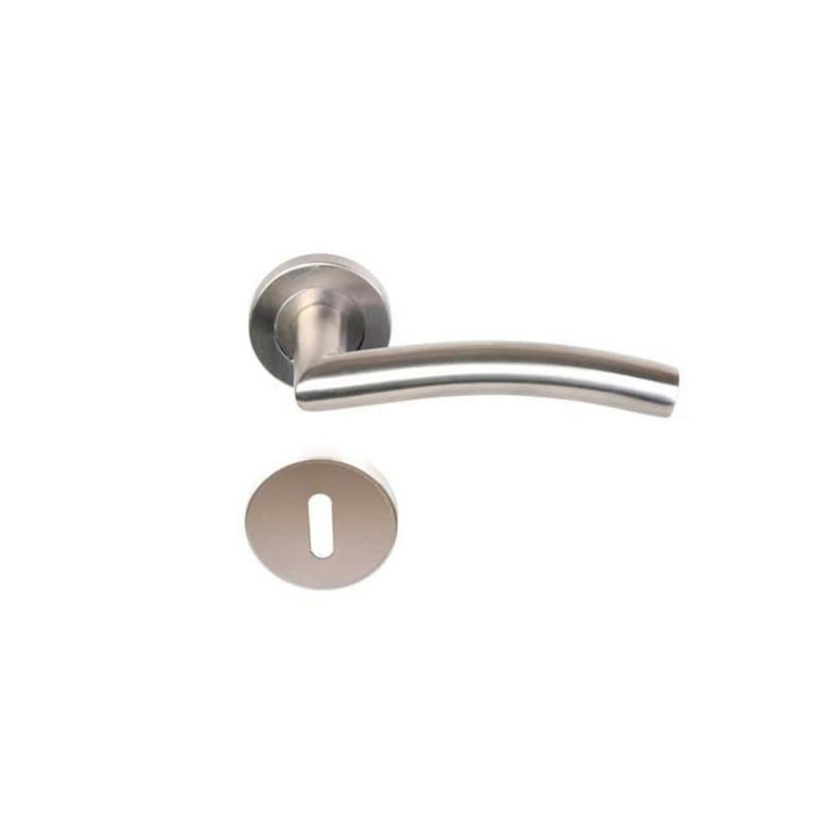 Klose Besser Poignée avec rosace en inox modèle Vague avec clé 1/2 tour Klose Besser x2