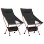 Voir la diapositive 2 : VIDAXL Chaise de camping pliables lot de 2 noir tissu oxford aluminium
