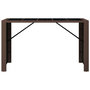 Voir la diapositive 3 : VIDAXL Table de bar et dessus en verre marron 185x80x110 cm poly rotin