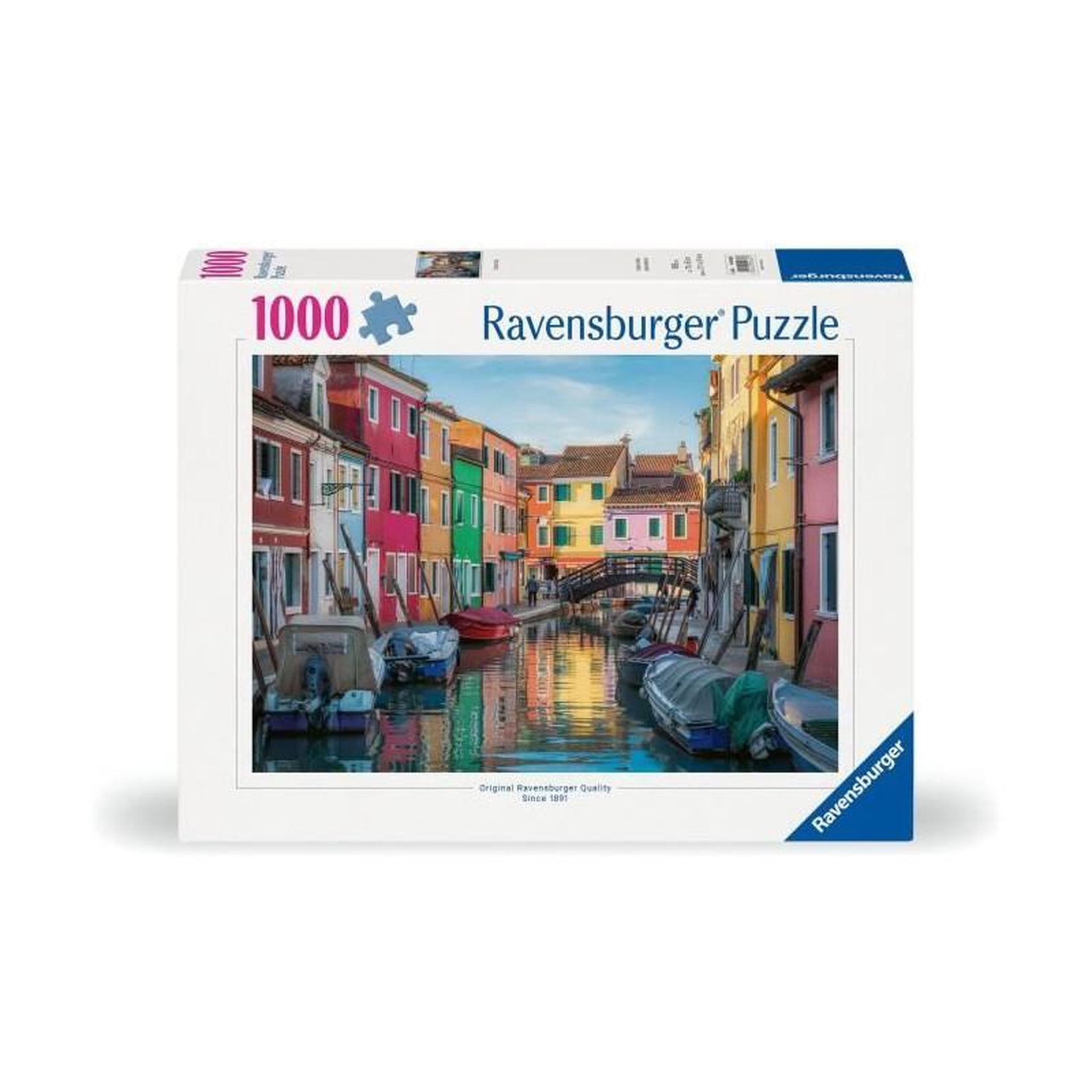 Voir la diapositive 2 : RAVENSBURGER Puzzle 1000 pièces Burano Italie – Paysage coloré – Adultes dès 14 ans – Ravensburger