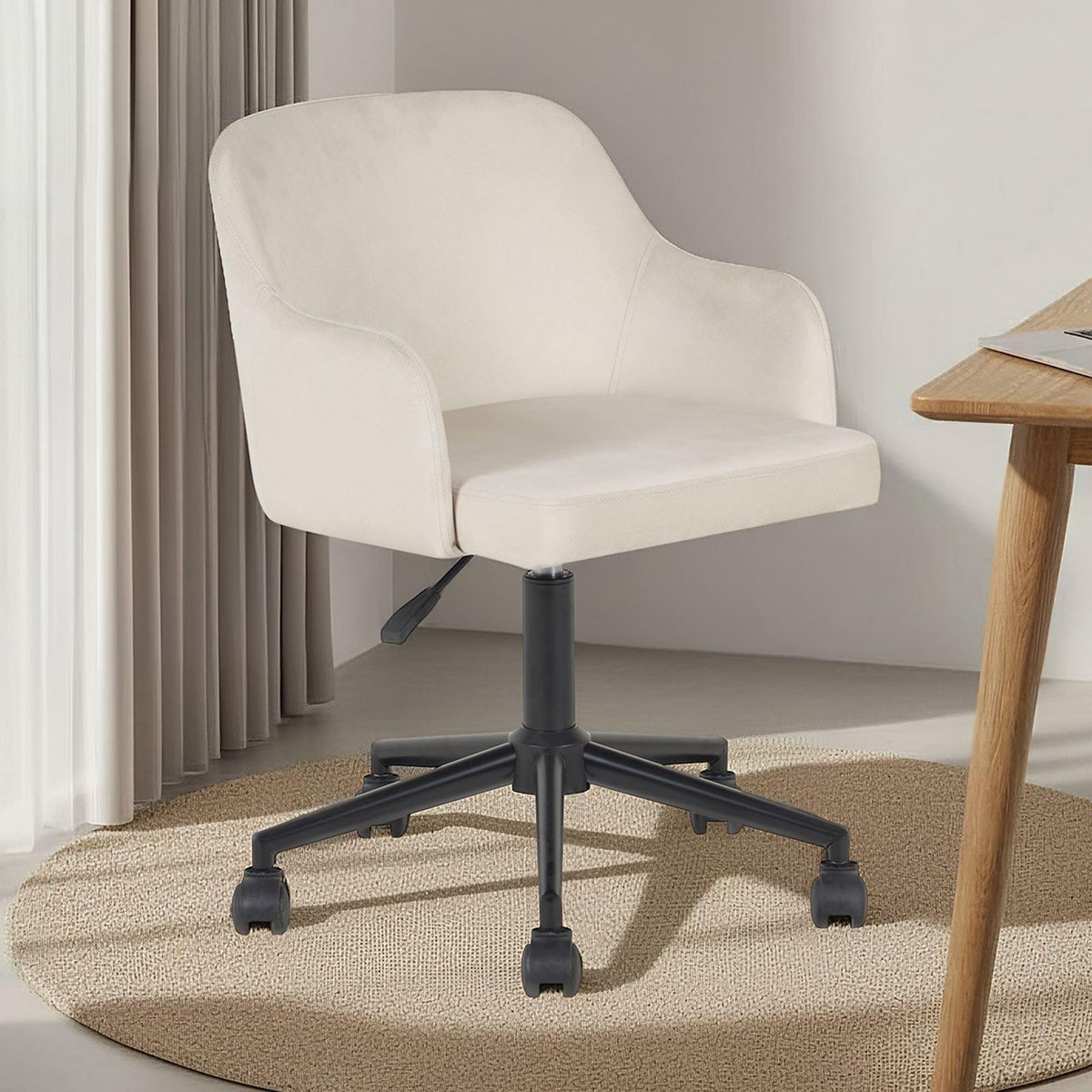 IDIMEX Chaise de bureau OLIVER en velours
