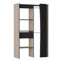 Voir la diapositive 3 : Kit dressing extensible CARGO,1 tiroir, L114-168xH187cm+ rideau