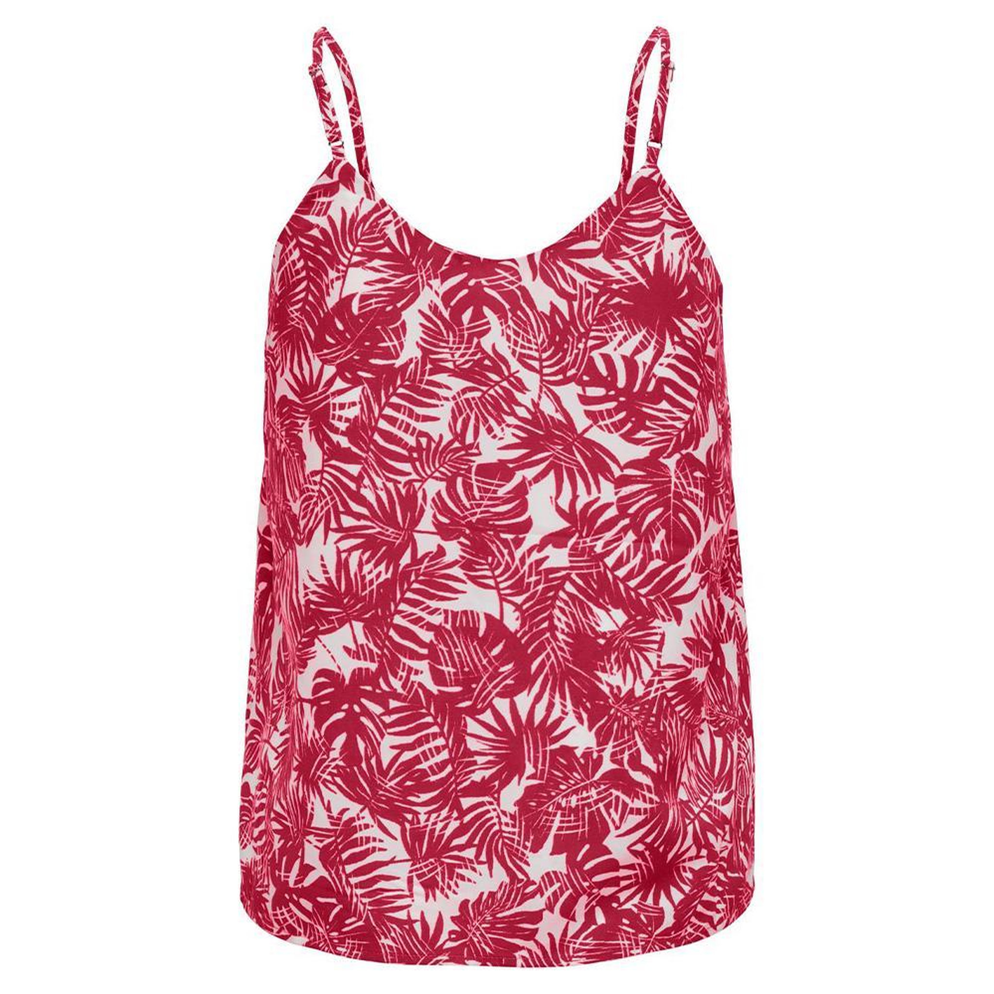Voir la diapositive 2 : Only Débardeur Blanc/Rose Femme Only Button Singlet