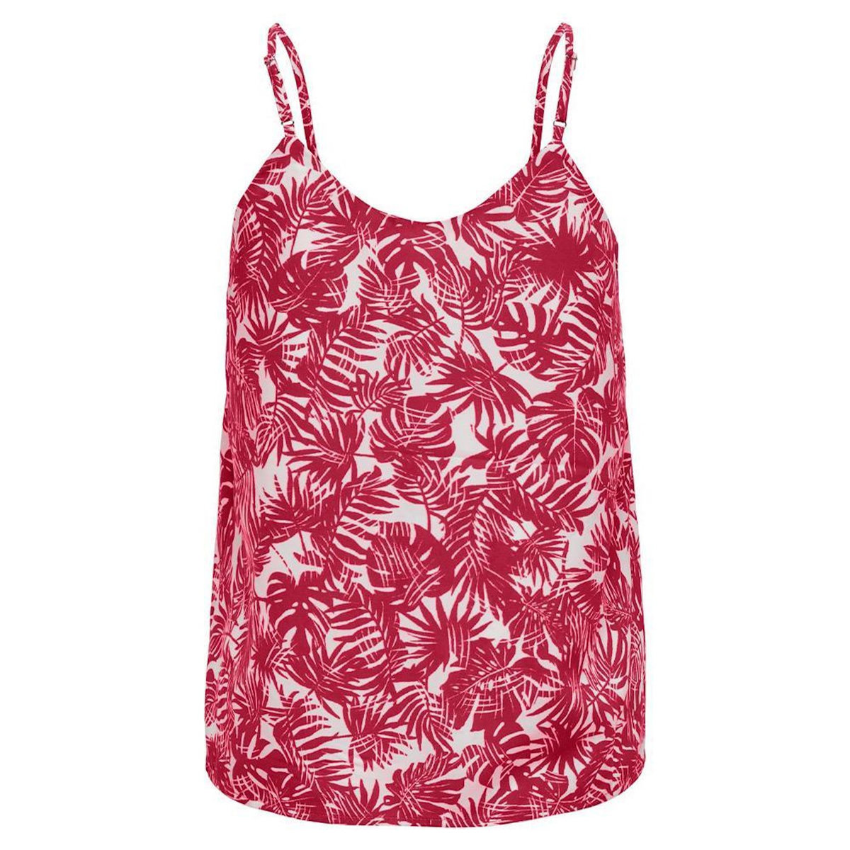 Only Débardeur Blanc/Rose Femme Only Button Singlet